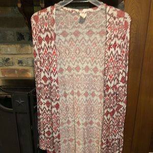 Calf length cardigan